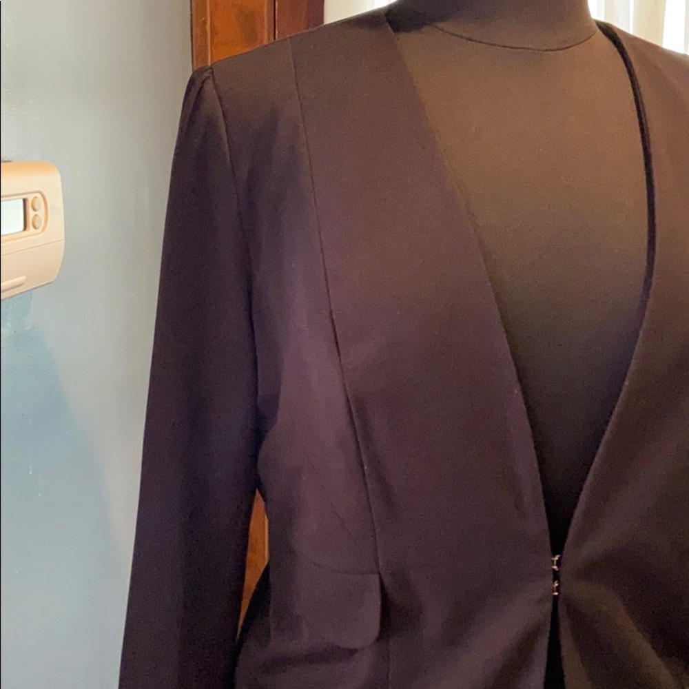 Elle Black Blazer with scalloped back - Size 16